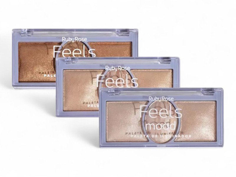 RUBY ROSE PALETA DE ILUMINADOR FEELS MOOD 7530-2 - Imagem 2